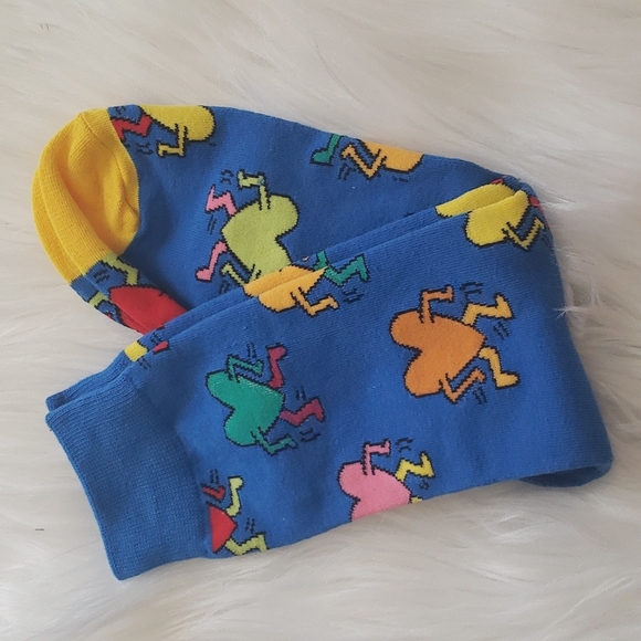 3/$9 Brand New Blue Colorful Dancing Heart People - Picture 2 of 2